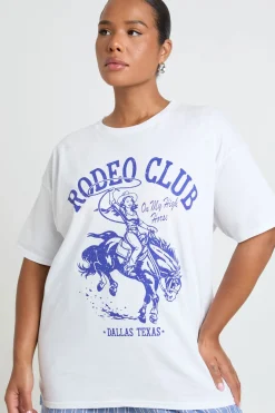 T-shirt Imprimé Club Rodéo Grande Taille