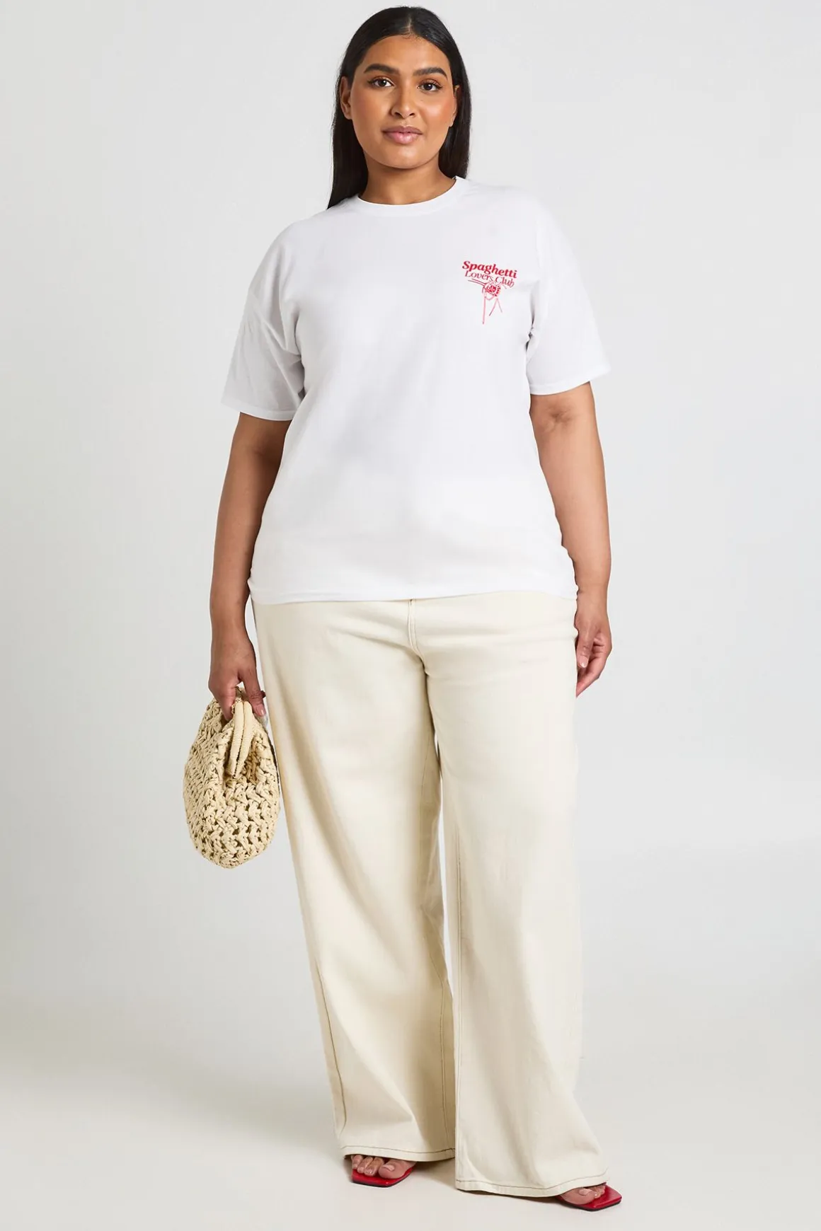 T-shirt Imprimé Club Spaghetti Grande Taille