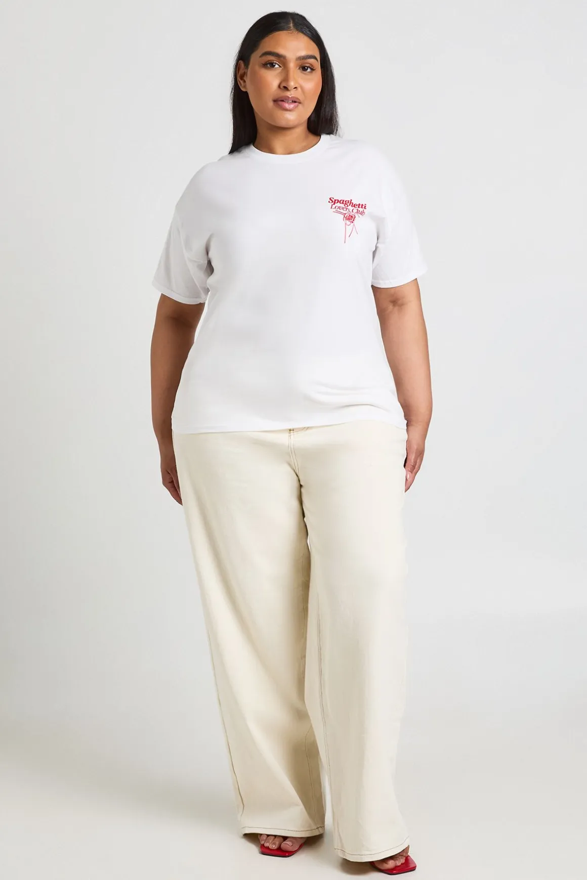 T-shirt Imprimé Club Spaghetti Grande Taille