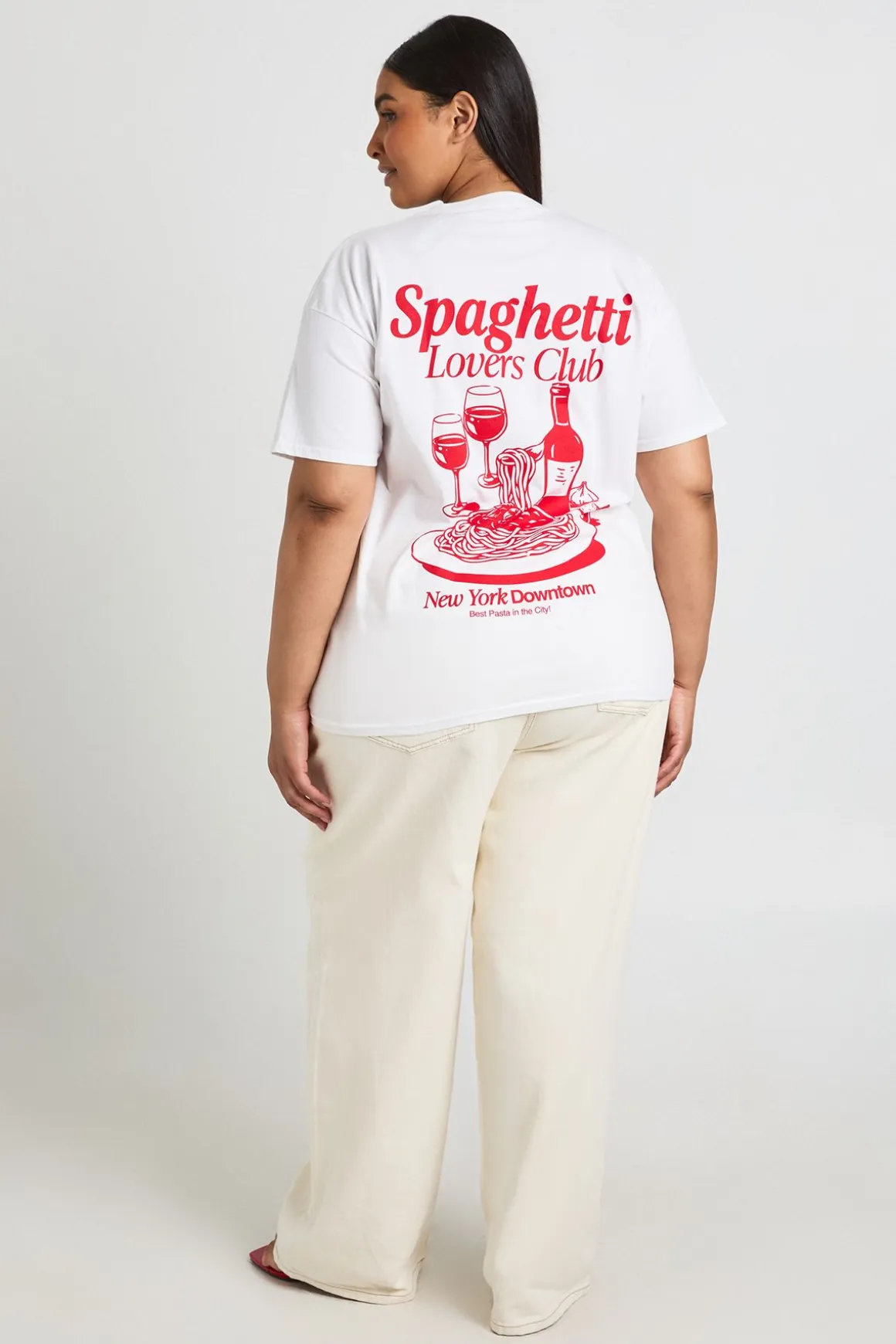 T-shirt Imprimé Club Spaghetti Grande Taille