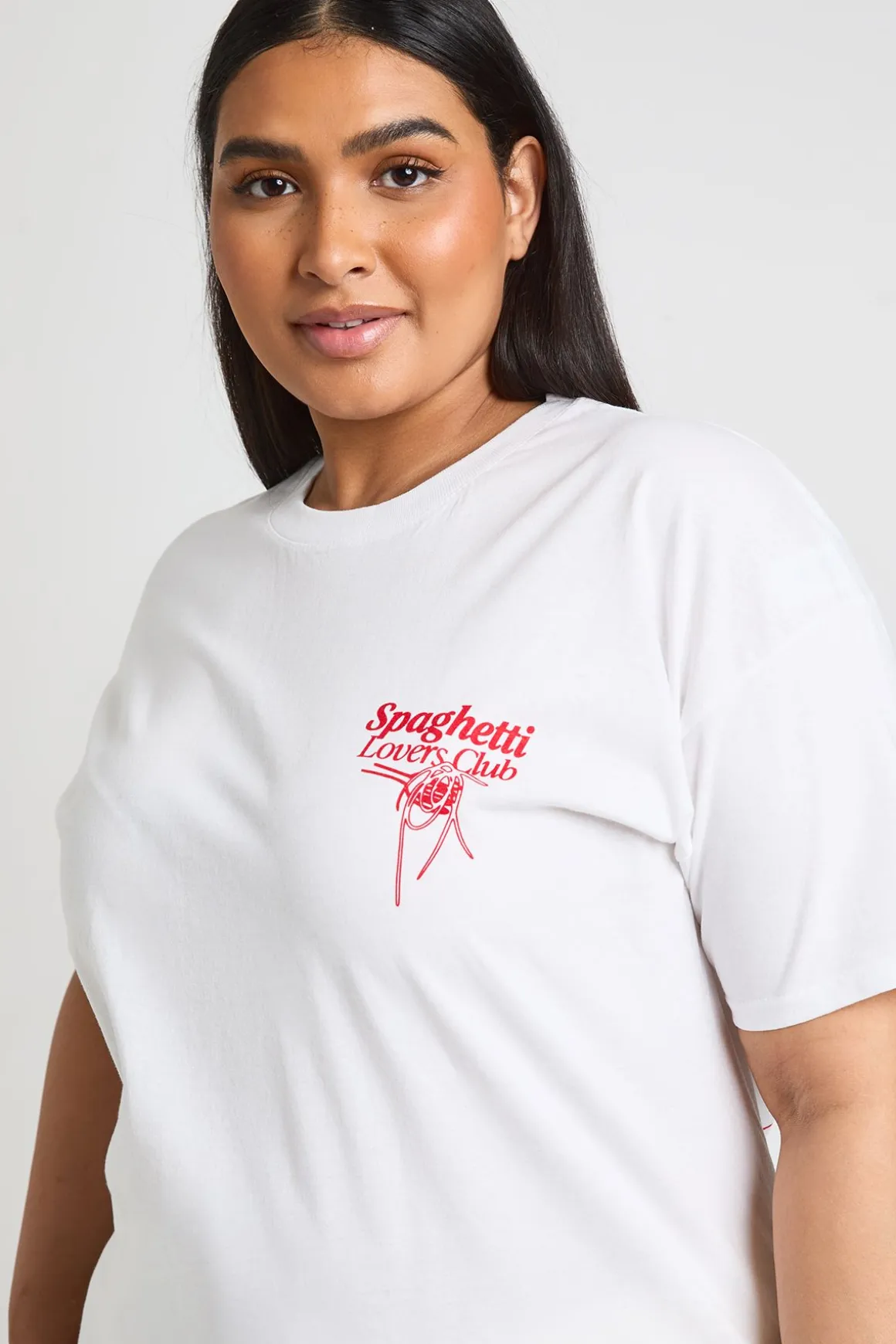 T-shirt Imprimé Club Spaghetti Grande Taille