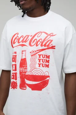 boohooMAN T-Shirt Imprimé Coca-Cola Licence Oversize Grande Taille<Homme Tout Afficher|Tout Afficher