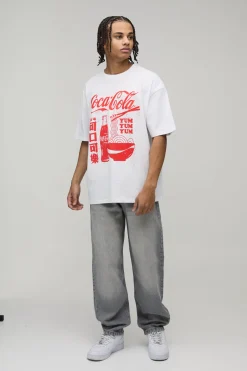 T-Shirt Imprimé Coca-Cola Licence Coupe Oversize
