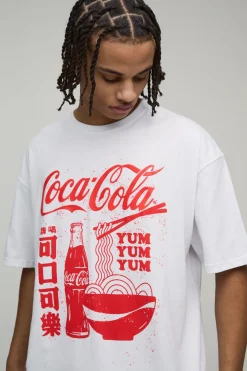 T-Shirt Imprimé Coca-Cola Licence Coupe Oversize