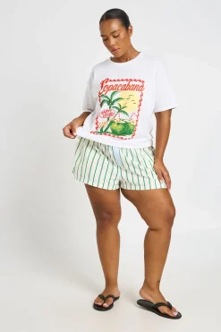 boohoo T-shirt Imprimé Copacabana Grande Taille<Femme Tops