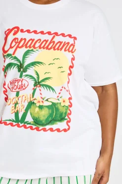 boohoo T-shirt Imprimé Copacabana Grande Taille<Femme Tops