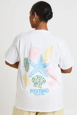 T-shirt Imprimé Coquillages Grande Taille