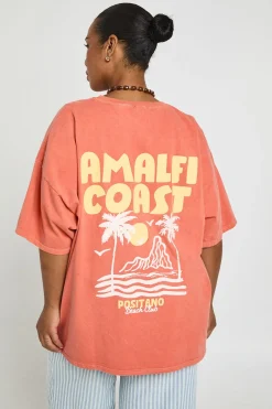 T-shirt Imprimé Côte Amalfitaine Grande Taille