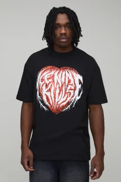 T-Shirt Imprimé Cœur Ice Nine Kills Oversize Tall