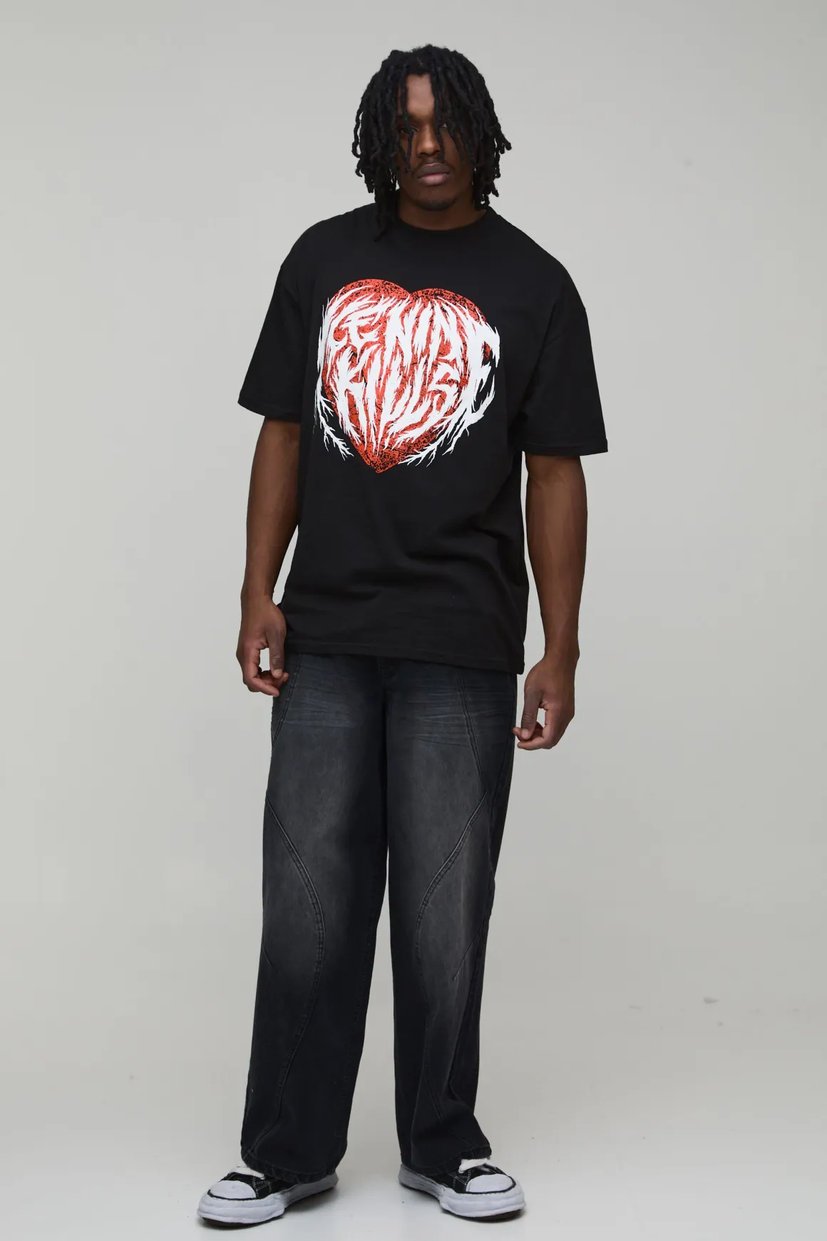 T-Shirt Imprimé Cœur Ice Nine Kills Oversize Tall