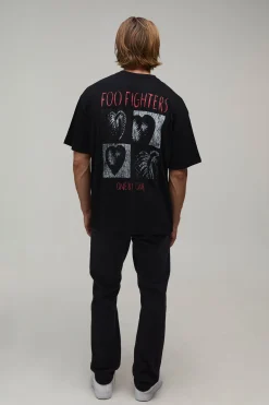 T-shirt Imprimé Cœur Licence Foo Fighters Coupe Oversize