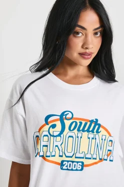 boohoo T-shirt imprimé de Caroline du Sud<Femme Tops