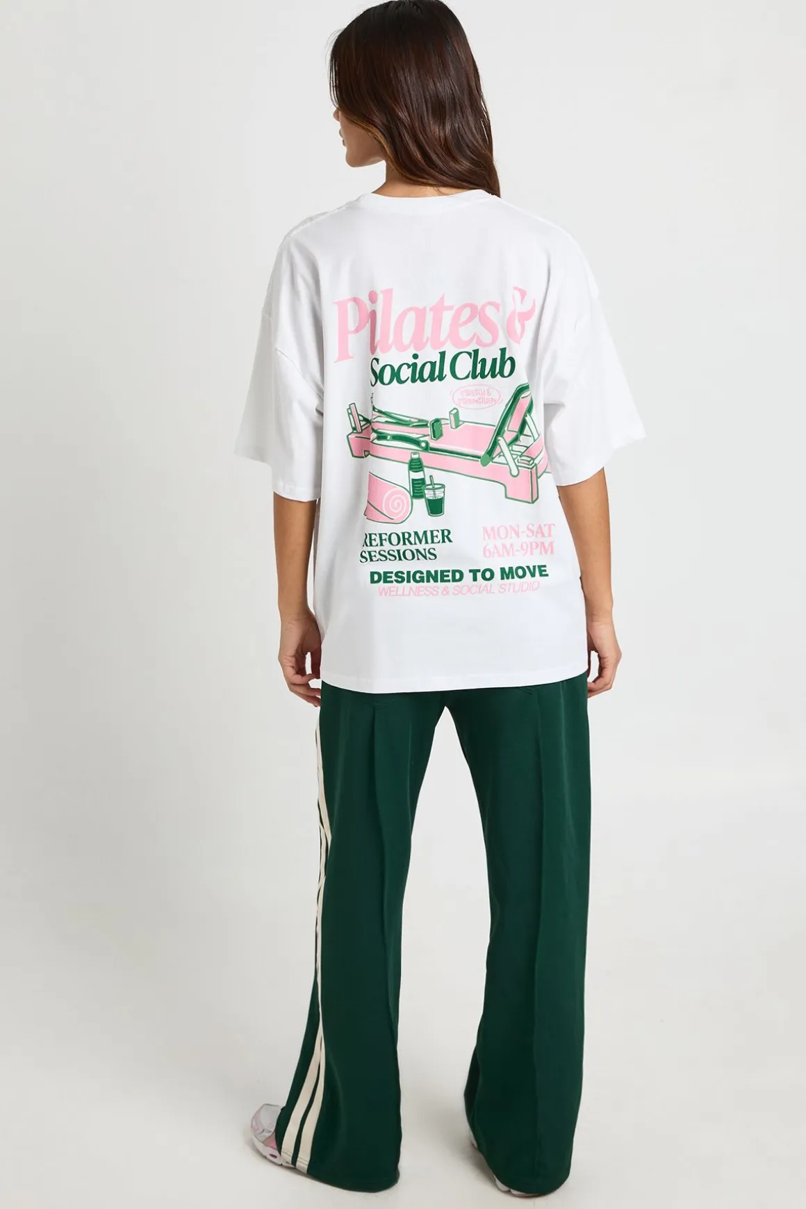 T-shirt Imprimé Devant Et Dos Reformer Pilates And Social Club