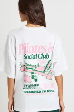 T-shirt Imprimé Devant Et Dos Reformer Pilates And Social Club