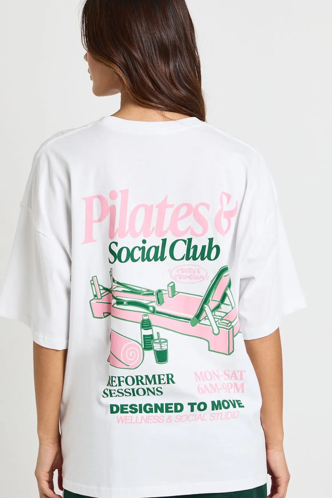 T-shirt Imprimé Devant Et Dos Reformer Pilates And Social Club
