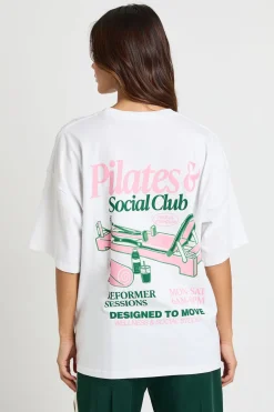 T-shirt Imprimé Devant Et Dos Reformer Pilates And Social Club