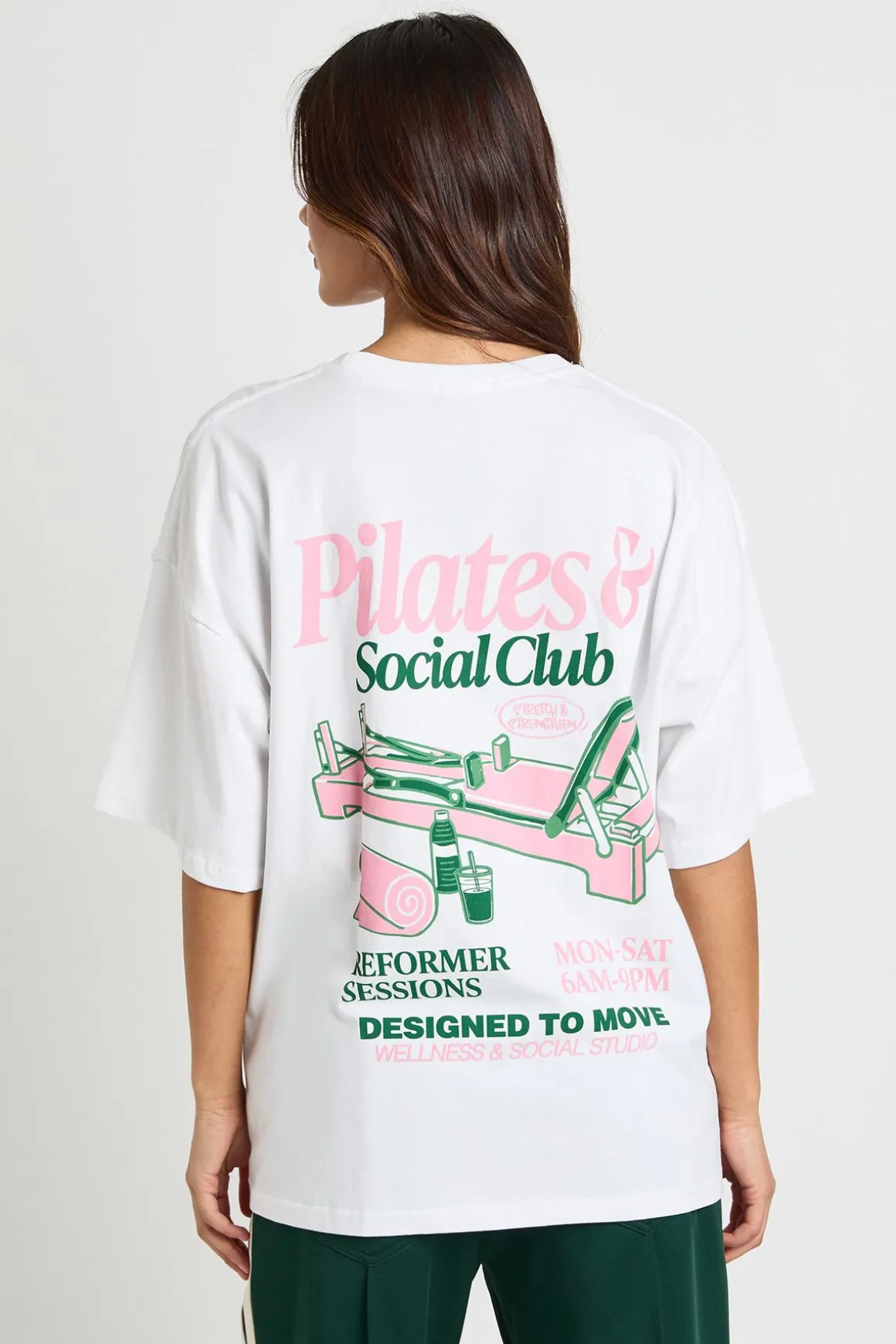 T-shirt Imprimé Devant Et Dos Reformer Pilates And Social Club