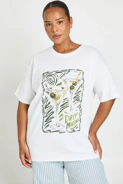 T-shirt Imprimé Dirty Martini Grande Taille