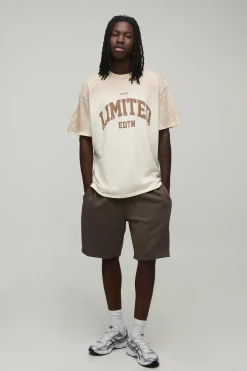 T-shirt Imprimé Édition Limitée Effet Spray Wash Oversize