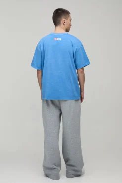 T-shirt Imprimé Délavé Surdimensionné Sous Licence Nflpa Josh Allen
