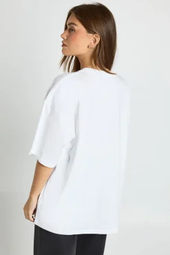 T-shirt imprimé à esquisse florale