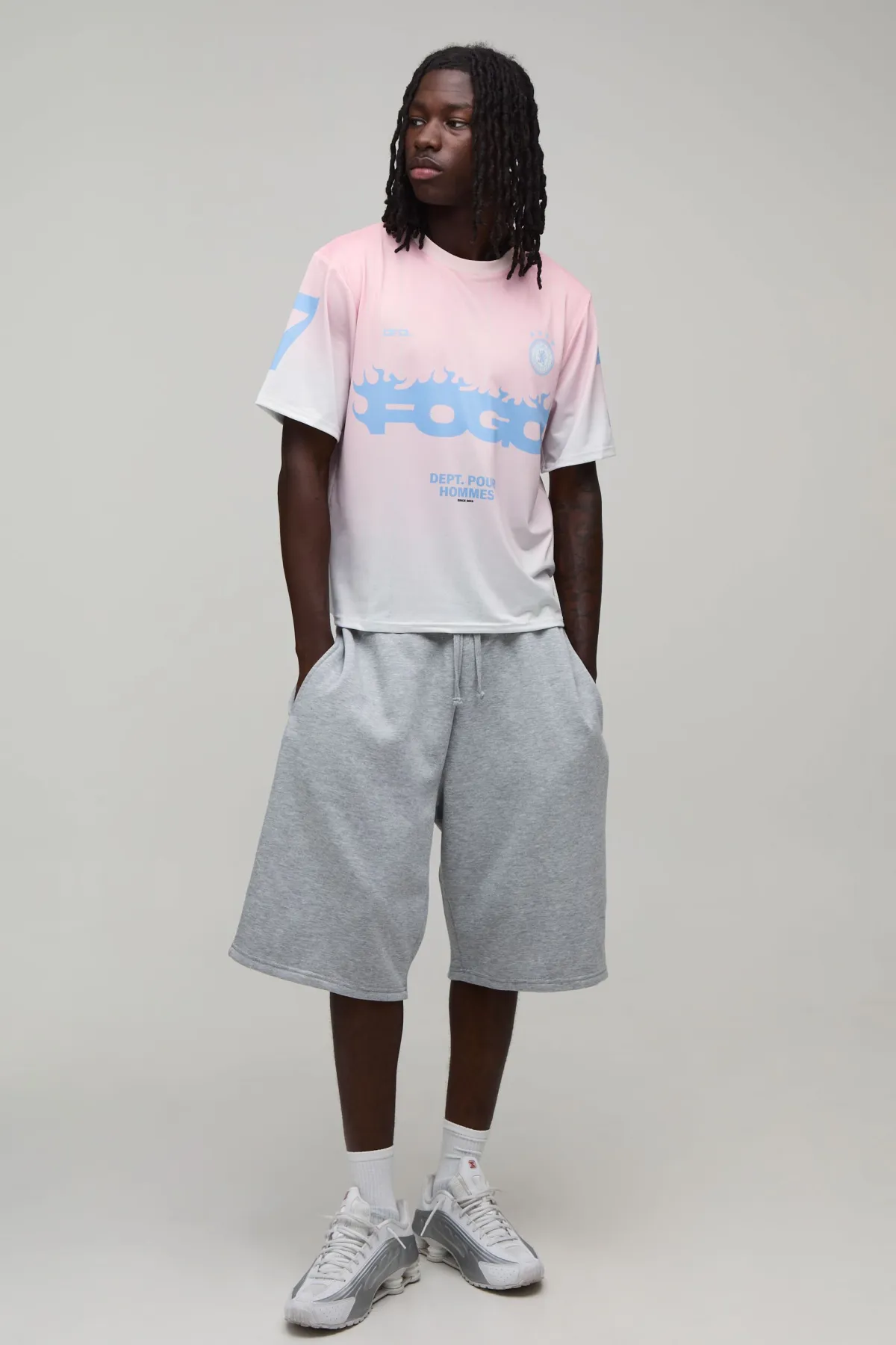 boohooMAN T-shirt Imprimé Fogo Coupe Boxy Regular Fit<Homme T-Shirts