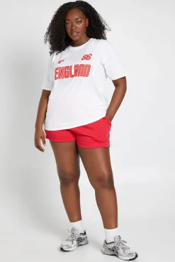 T-shirt Imprimé Football Angleterre Grande Taille