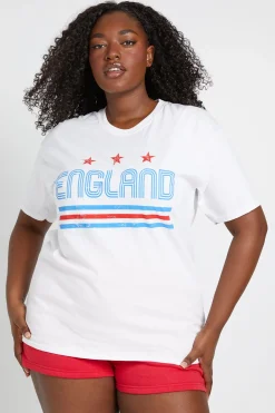 T-shirt Imprimé Football Angleterre Grande Taille