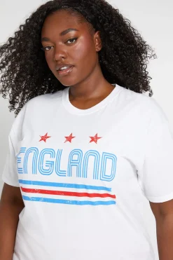 T-shirt Imprimé Football Angleterre Grande Taille