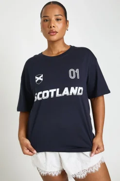 T-shirt Imprimé Football Écosse Grande Taille