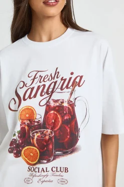 boohoo T-shirt Imprimé Fresh Sangria Social Club<Femme Tops