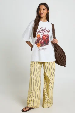 boohoo T-shirt Imprimé Fresh Sangria Social Club<Femme Tops