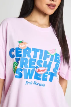 T-shirt Imprimé Fruits Frais Et Sucrés Certifiés