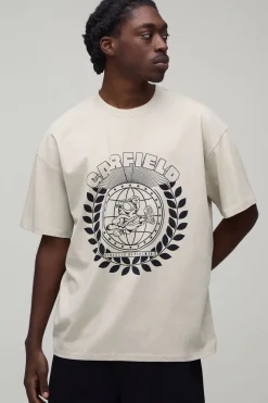 T-shirt Imprimé Garfield Sous Licence Coupe Oversize