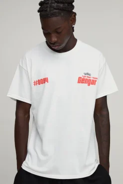 boohooMAN T-shirt Imprimé Gengar Pokemon Licence Officielle Coupe Oversize<Homme T-Shirts Impriméstendances|T-Shirts