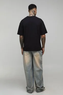 boohooMAN T-Shirt Imprimé Ghost License Oversize Grande Taille<Homme Tout Afficher|Tout Afficher