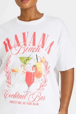 T-shirt Imprimé Grande Taille Havana Beach