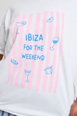 T-shirt Imprimé Grande Taille Ibiza Pour Le Week-end