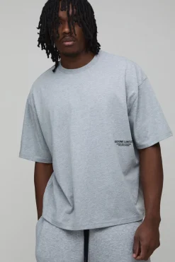boohooMAN T-Shirt Imprimé Grande Taille Oversize Boxy Poids Lourd<Homme T-Shirts Tall|Tout Afficher