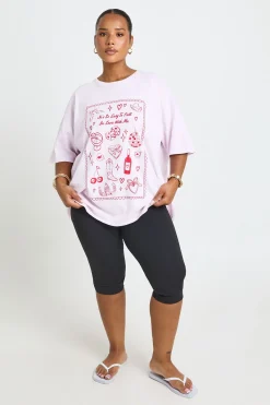 boohoo T-shirt Imprimé Grande Taille Plus Facile De Tomber Amoureuse<Femme Tops