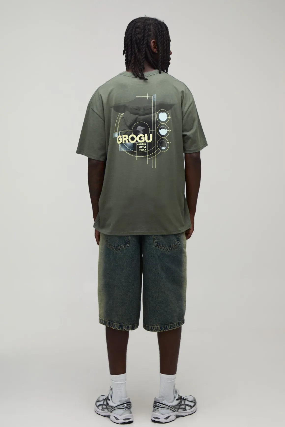 T-shirt Imprimé Grogu The Mandalorian Sous Licence Officielle Coupe Oversize