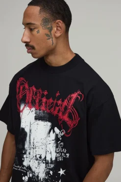 T-shirt Imprimé Grunge Coupe Ample Oversize