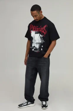 T-shirt Imprimé Grunge Coupe Ample Oversize