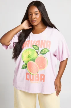 boohoo T-shirt Imprimé Havana Cuba Grande Taille<Femme Tops