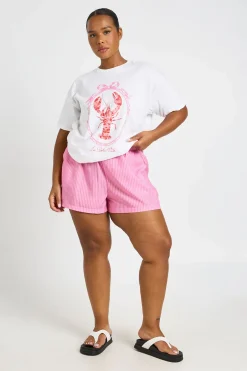 boohoo T-shirt Imprimé Homard Grande Taille<Femme Tops