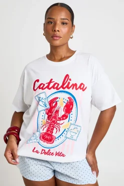 T-shirt Imprimé Homard Grande Taille