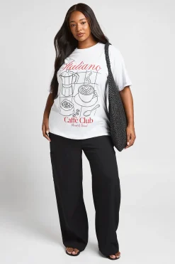 T-shirt Imprimé Italiano Caffè Club Grande Taille