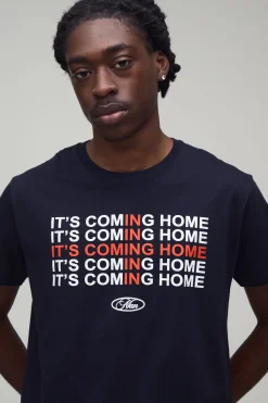 boohooMAN T-shirt Imprimé It's Coming Home Coupe Regular<Homme T-Shirts Impriméstendances|T-Shirts