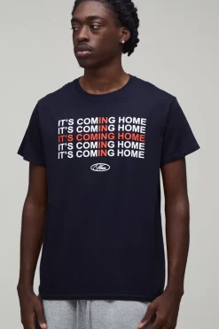 boohooMAN T-shirt Imprimé It's Coming Home Coupe Regular<Homme T-Shirts Impriméstendances|T-Shirts