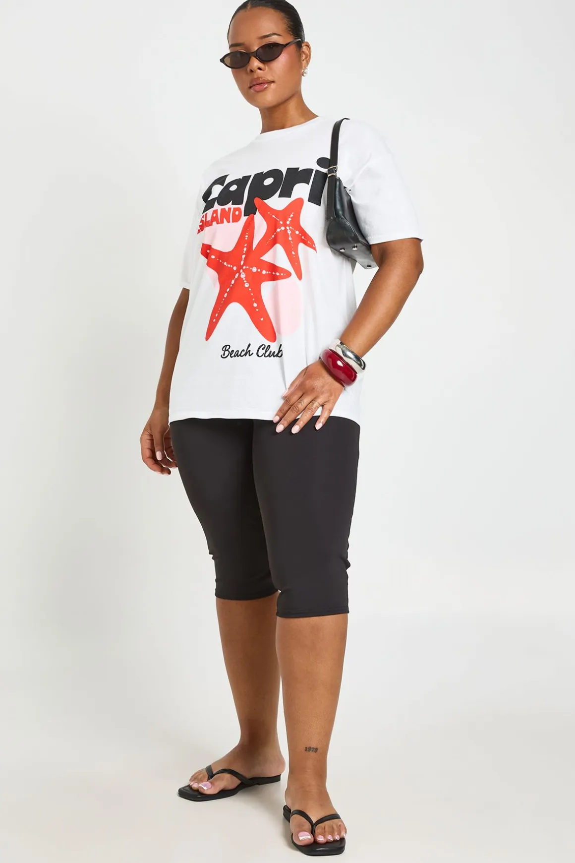 T-shirt Imprimé Île De Capri Grande Taille